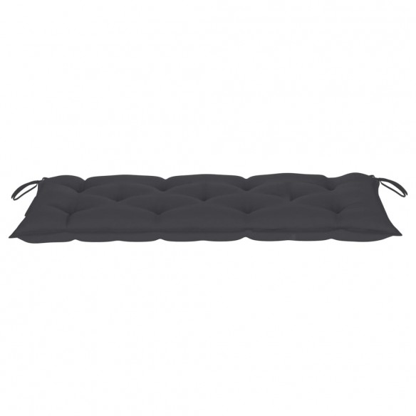 Banc de jardin pliable avec coussin 118 cm Bambou