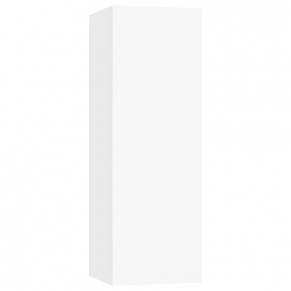 Ensemble de meubles TV 4 pcs Blanc Aggloméré