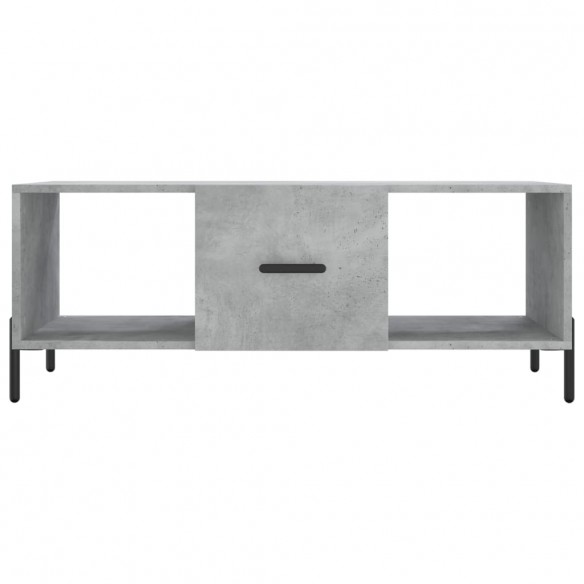 Table basse gris béton 102x50x40 cm bois d'ingénierie