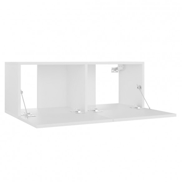 Ensemble de meubles TV 3 pcs Blanc Aggloméré