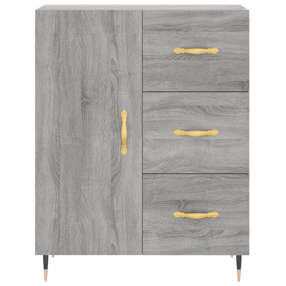 Buffet haut Sonoma gris 69,5x34x180 cm Bois d'ingénierie