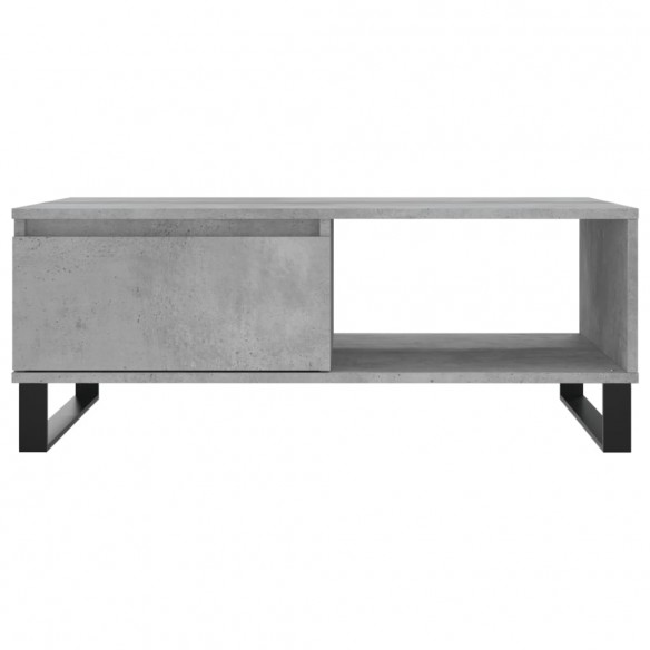 Table basse gris béton 90x60x35 cm bois d'ingénierie