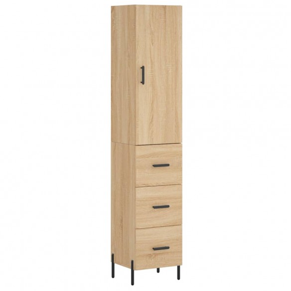 Buffet haut Chêne sonoma 34,5x34x180 cm Bois d'ingénierie