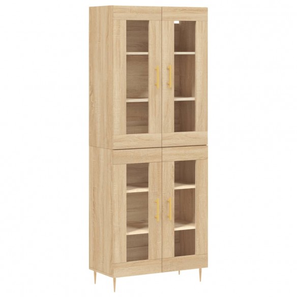 Buffet haut Chêne sonoma 69,5x34x180 cm Bois d'ingénierie