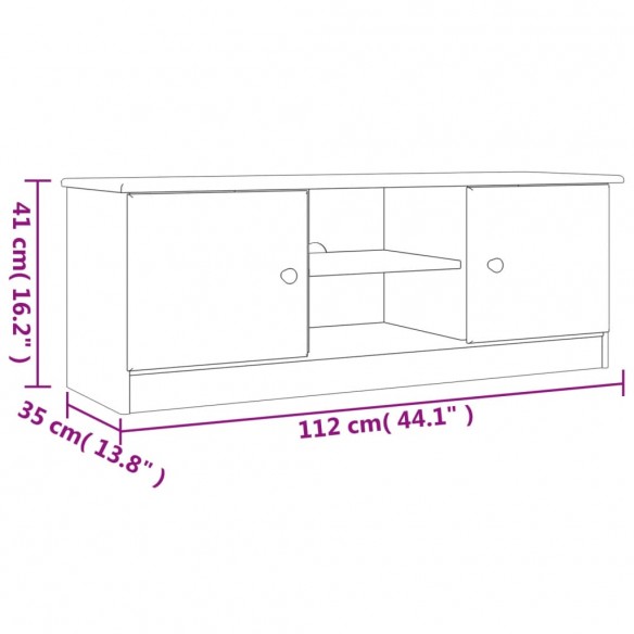 Meuble TV ALTA 112x35x41 cm bois massif pin