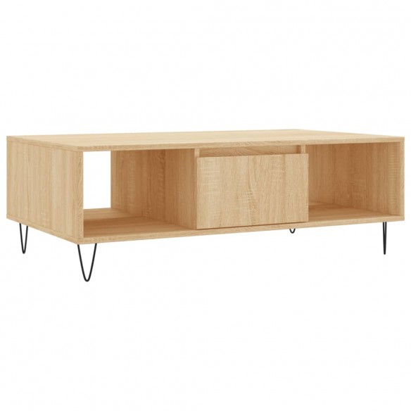 Table basse chêne sonoma 104x60x35 cm bois d'ingénierie