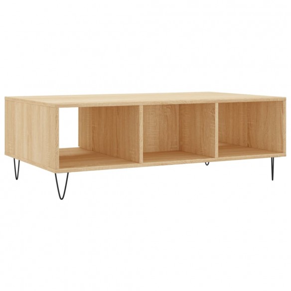 Table basse chêne sonoma 104x60x35 cm bois d'ingénierie