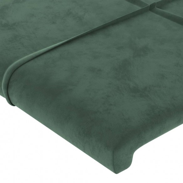 Têtes de lit 2 pcs Vert foncé 80x5x78/88 cm Velours