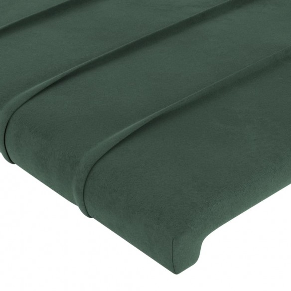 Têtes de lit 2 pcs Vert foncé 80x5x78/88 cm Velours