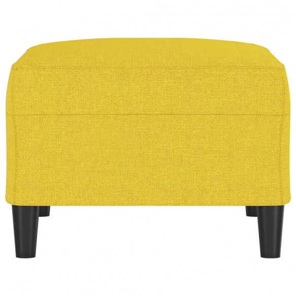 Repose-pied Jaune clair 70x55x41 cm Tissu