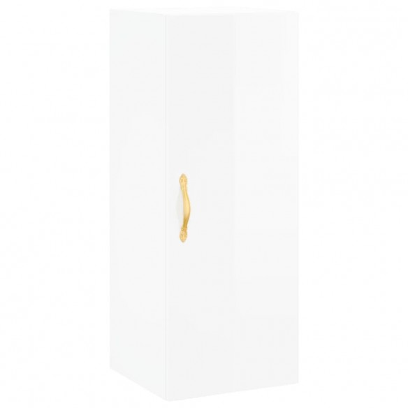 Armoire murale blanc brillant 34,5x34x90 cm