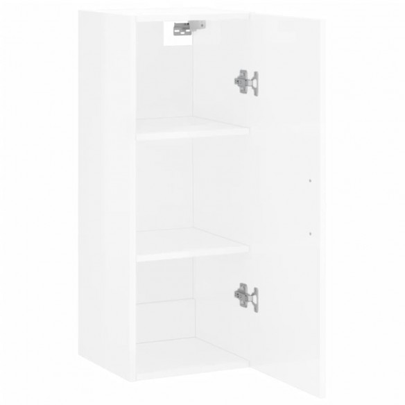 Armoire murale blanc brillant 34,5x34x90 cm