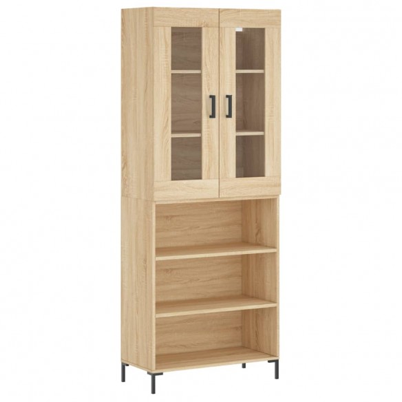 Buffet haut Chêne sonoma 69,5x34x180 cm Bois d'ingénierie