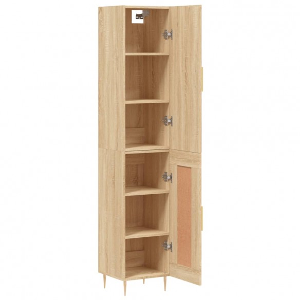 Buffet haut Chêne sonoma 34,5x34x180 cm Bois d'ingénierie