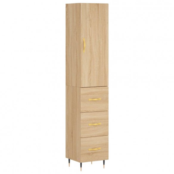 Buffet haut Chêne sonoma 34,5x34x180 cm Bois d'ingénierie