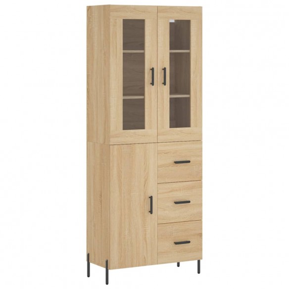 Buffet haut Chêne sonoma 69,5x34x180 cm Bois d'ingénierie