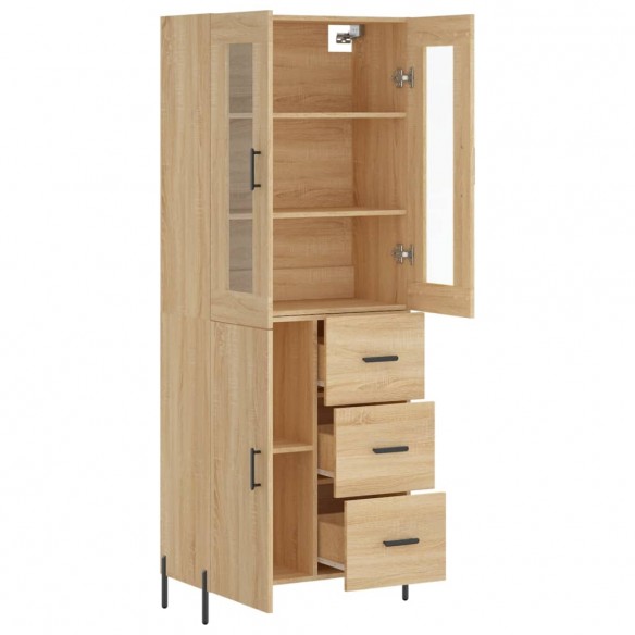 Buffet haut Chêne sonoma 69,5x34x180 cm Bois d'ingénierie