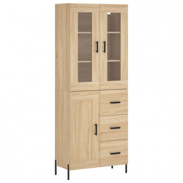 Buffet haut Chêne sonoma 69,5x34x180 cm Bois d'ingénierie