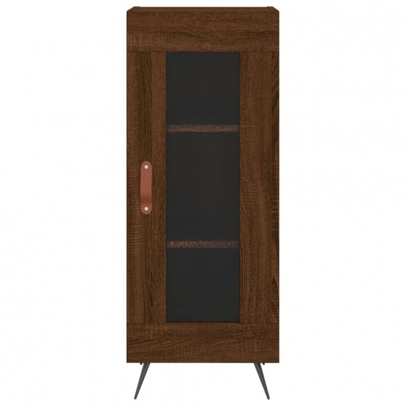 Buffet haut Chêne marron 34,5x34x180 cm Bois d'ingénierie