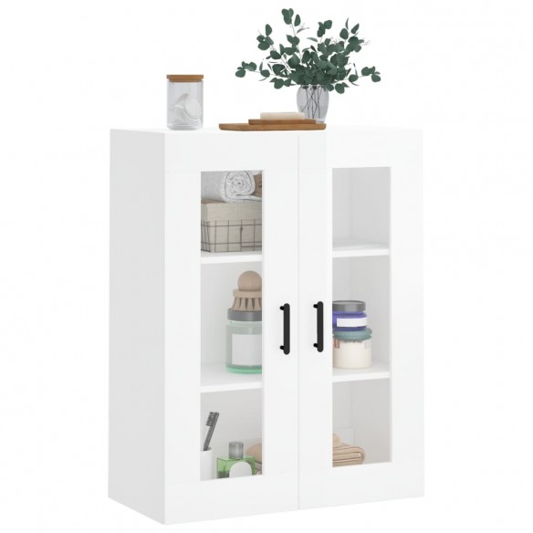 Armoire murale blanc brillant 69,5x34x90 cm