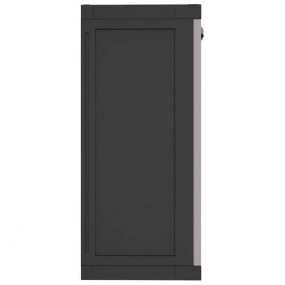 Armoire de rangement d'extérieur gris et noir 97x37x85 cm PP