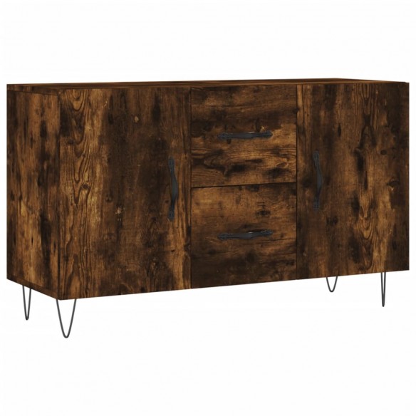 Buffet chêne fumé 100x36x60 cm bois d'ingénierie