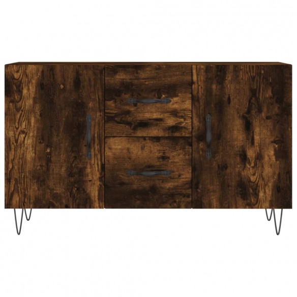 Buffet chêne fumé 100x36x60 cm bois d'ingénierie