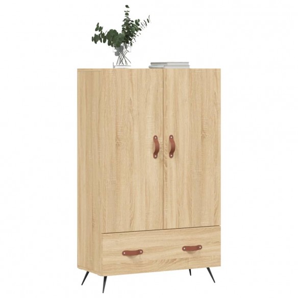 Buffet haut chêne sonoma 69,5x31x115 cm bois d'ingénierie