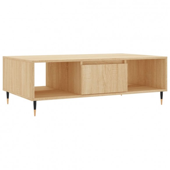 Table basse chêne sonoma 104x60x35 cm bois d'ingénierie