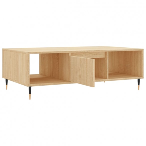 Table basse chêne sonoma 104x60x35 cm bois d'ingénierie