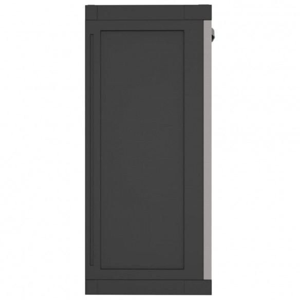 Armoire de rangement d'extérieur gris et noir 65x37x85 cm PP