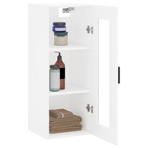 Armoire murale blanc 34,5x34x90 cm