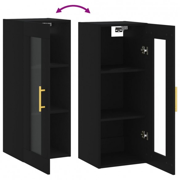 Armoire murale noir 34,5x34x90 cm