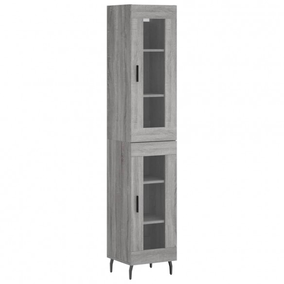 Buffet haut Sonoma gris 34,5x34x180 cm Bois d'ingénierie