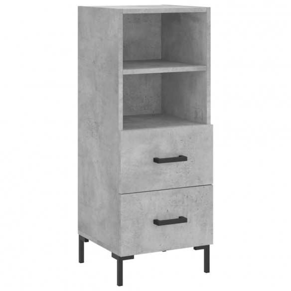 Buffet haut Gris béton 34,5x34x180 cm Bois d'ingénierie