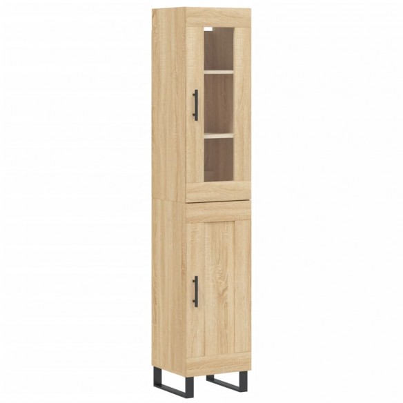 Buffet haut Chêne sonoma 34,5x34x180 cm Bois d'ingénierie