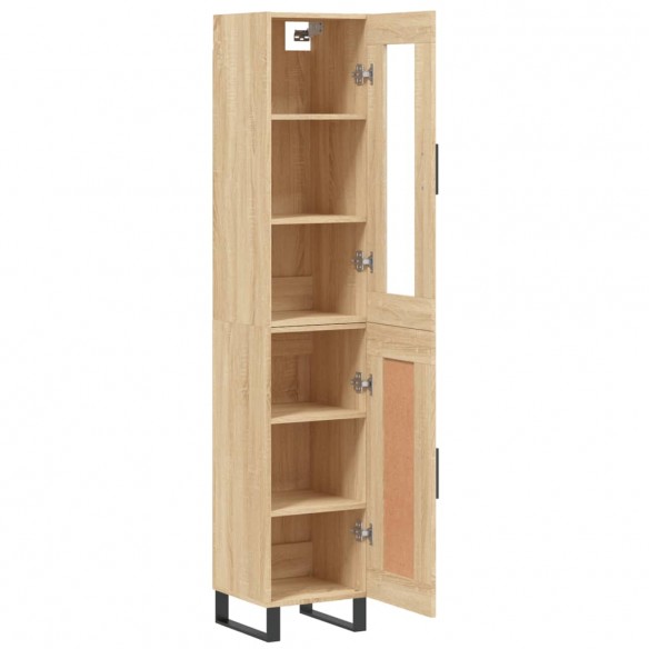 Buffet haut Chêne sonoma 34,5x34x180 cm Bois d'ingénierie