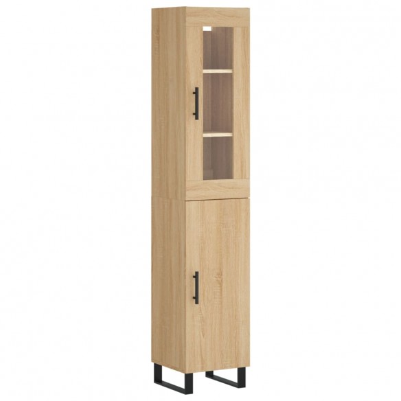 Buffet haut Chêne sonoma 34,5x34x180 cm Bois d'ingénierie