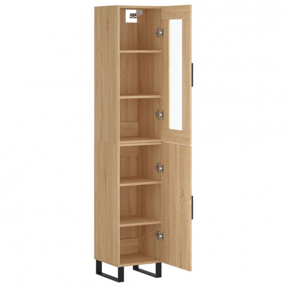 Buffet haut Chêne sonoma 34,5x34x180 cm Bois d'ingénierie