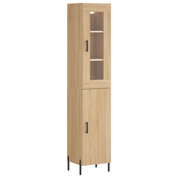 Buffet haut Chêne sonoma 34,5x34x180 cm Bois d'ingénierie