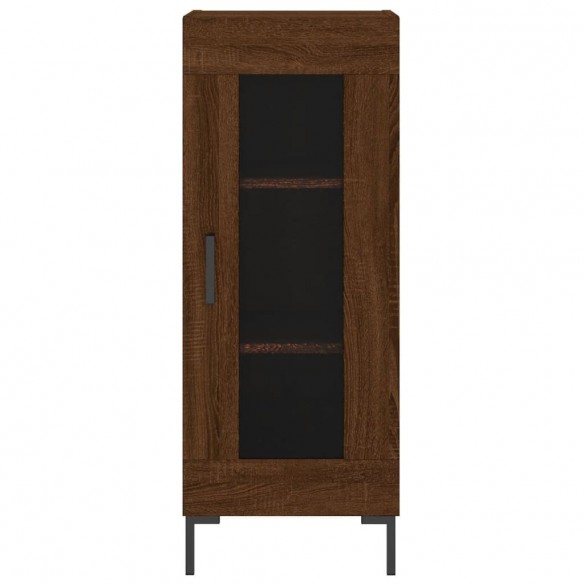 Buffet haut Chêne marron 34,5x34x180 cm Bois d'ingénierie