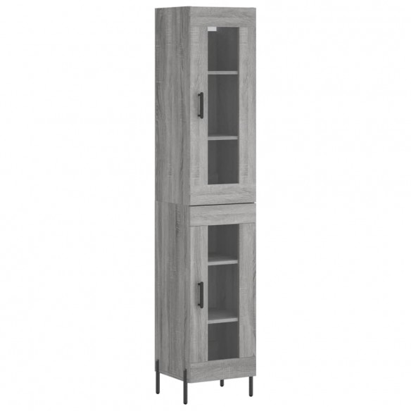 Buffet haut Sonoma gris 34,5x34x180 cm Bois d'ingénierie