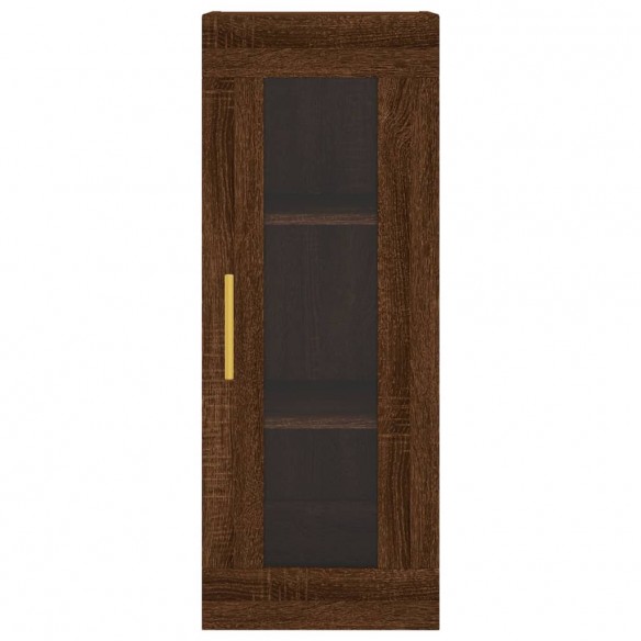 Buffet haut Chêne marron 34,5x34x180 cm Bois d'ingénierie