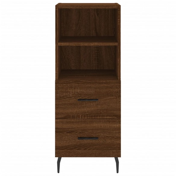 Buffet haut Chêne marron 34,5x34x180 cm Bois d'ingénierie