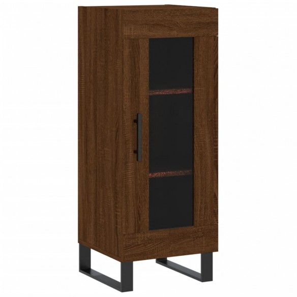 Buffet haut Chêne marron 34,5x34x180 cm Bois d'ingénierie