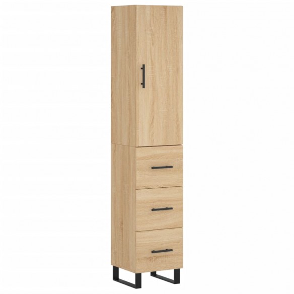 Buffet haut Chêne sonoma 34,5x34x180 cm Bois d'ingénierie