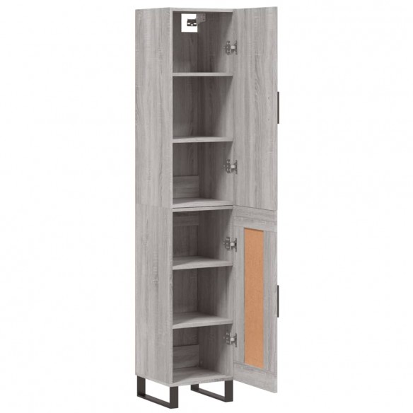 Buffet haut Sonoma gris 34,5x34x180 cm Bois d'ingénierie