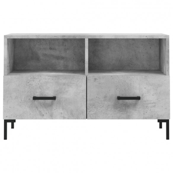 Meuble TV Gris béton 80x36x50 cm Bois d'ingénierie