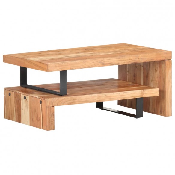 Ensemble de 2 tables basses Bois d'acacia massif