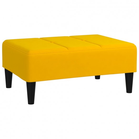 Repose-pied Jaune 78x56x32 cm Velours